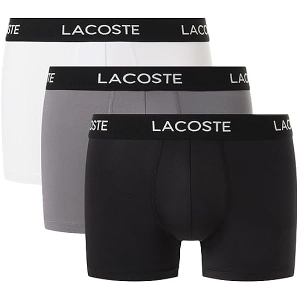 Amazon | LACOSTE ラコステ ミドル丈 ボクサーパンツ 6h3392rme 3pcs